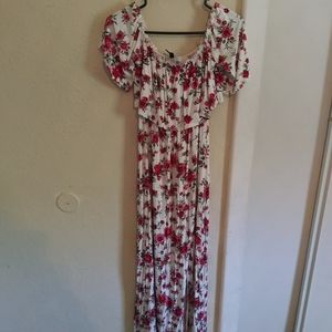 Floral off the shoulder dress